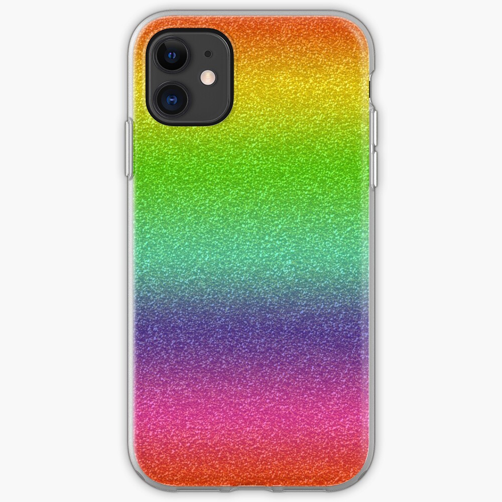 Rainbow Glitter Texture iPhone Case & Cover