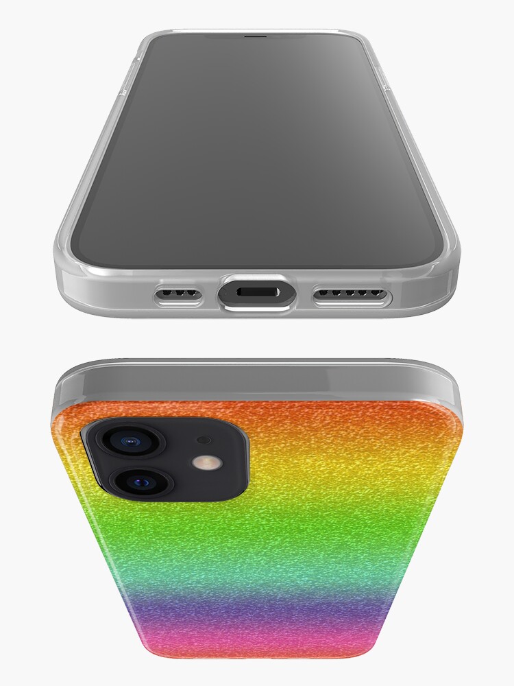 Alternate view of Rainbow Glitter Texture iPhone Case & Cover