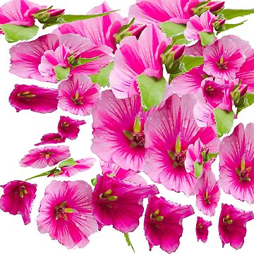 Artwork thumbnail, pink flowers aplenty by designbywhacky