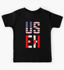 USEH Amerika Kanada Flagge lustige amerikanische Kanadier Kinder T-Shirt