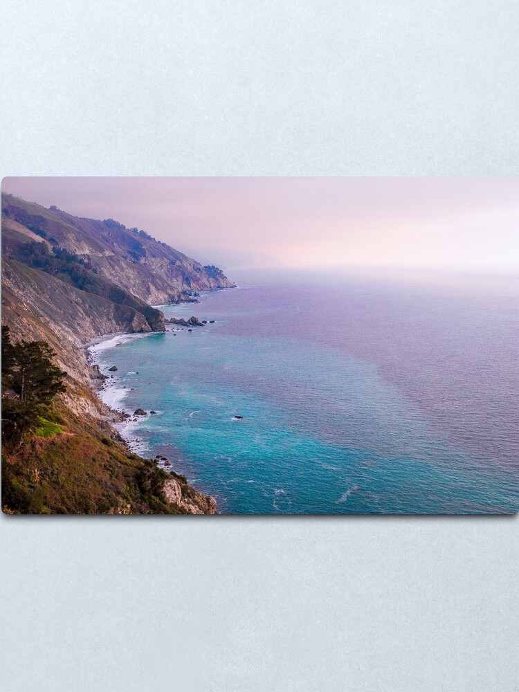 Alternate view of 0743 California Pacific Coast Road Trip - Summer Vacation Landscape Scenic Art Metal Print