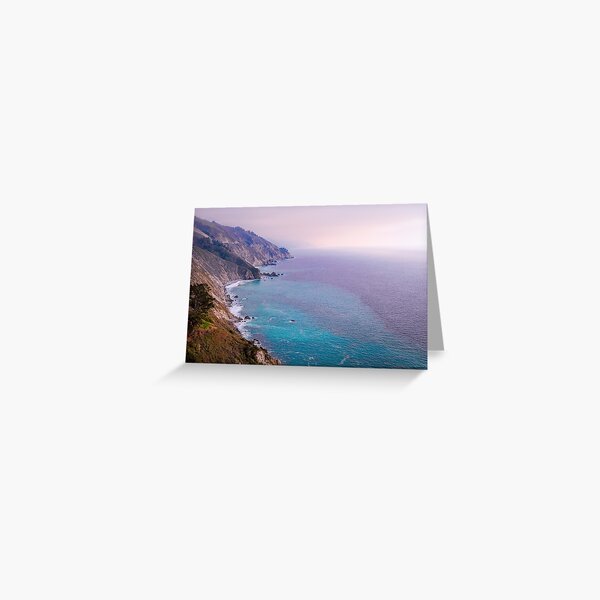 0743 California Pacific Coast Road Trip - Summer Vacation Landscape Scenic Art Greeting Card