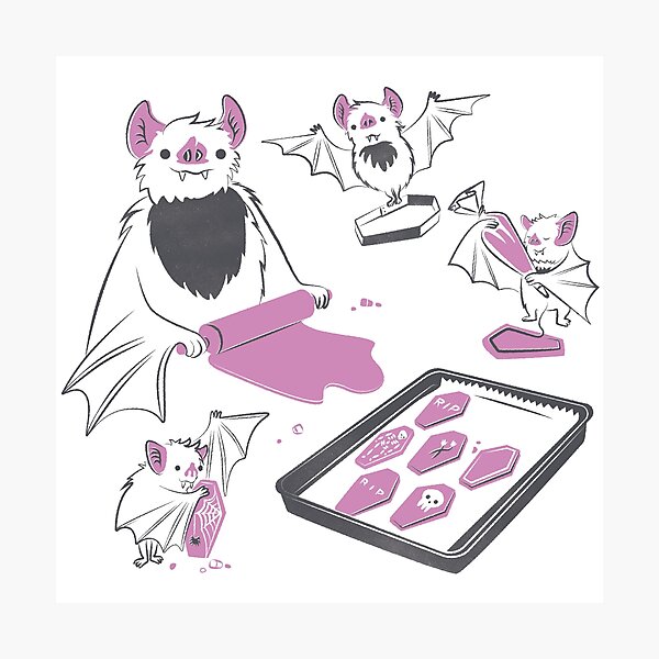 Baking Bats Photographic Print