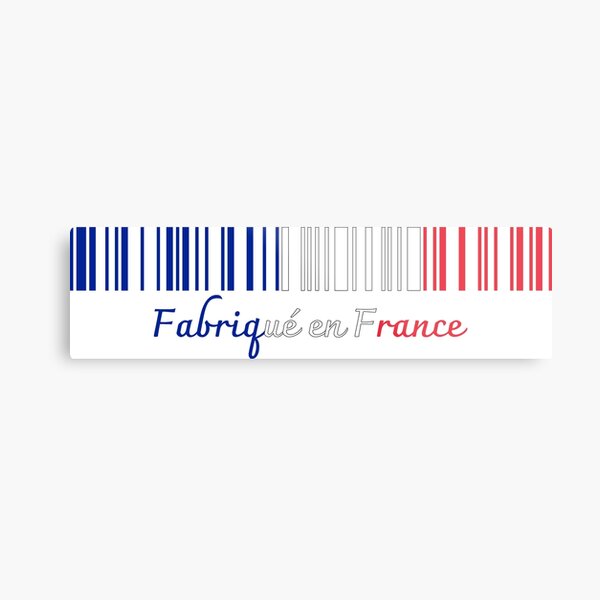Made In France Fabriqué en France UPC Barcode Metal Print