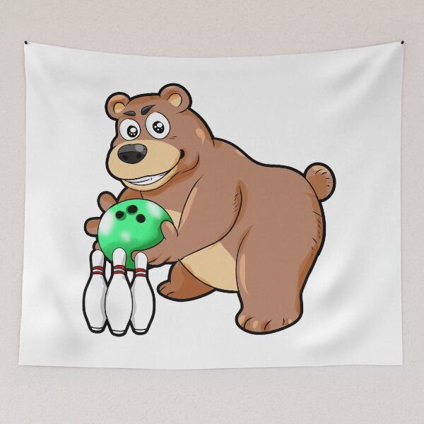 Item preview, Bowling Bear Pins Ball Cartoon Comic Gift designed and sold by Moonpie90.