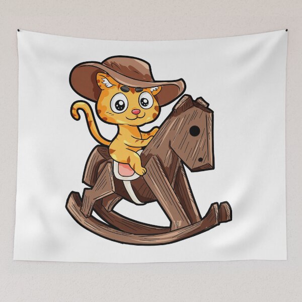 Item preview, Rocking Horse Cat Pony Saddle Horse Son Daughter designed and sold by Moonpie90.