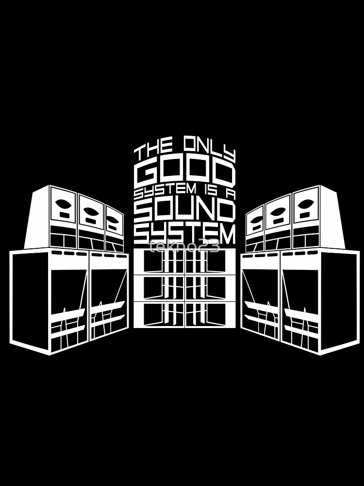 "23SY066 - Tekno 23 The Only Good System Is A Soundsystem" Scarf For ...