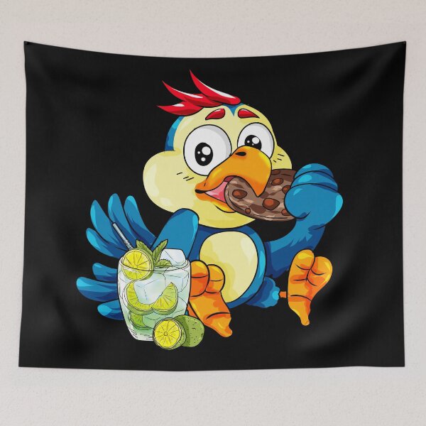 Item preview, Relaxing Parrot Caipirinha Cocktail Cookie Cartoon designed and sold by Moonpie90.