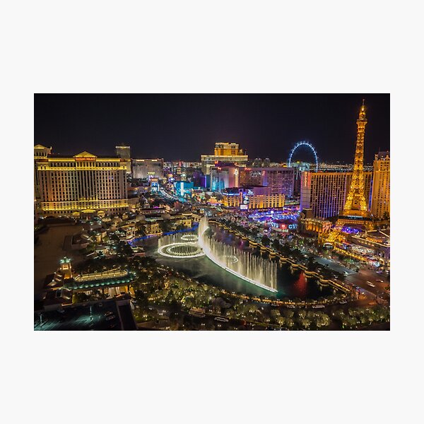 Las Vegas, Nevada - Iconic Skyline - Popular Travel Destination Photographic Print