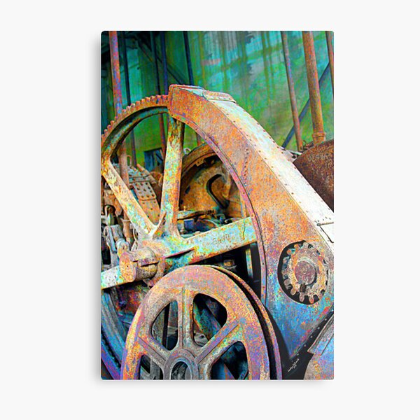 Old Gold Digger Gears Metal Print
