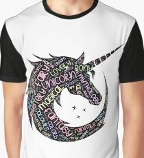 Unicorn Cloud Word Design Einhorn-T-Shirt Grafik T-Shirt