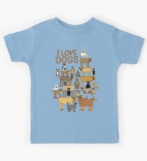 I Love Dogs Kids T-Shirt