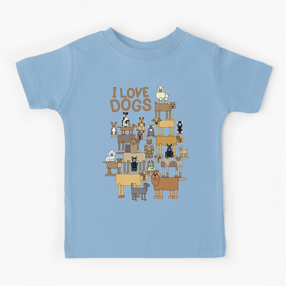 I Love Dogs Kids T-Shirt