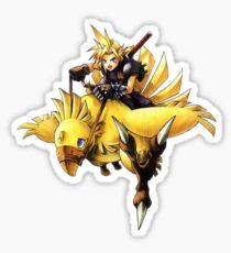 Cloud rides a chocobo !! Sticker