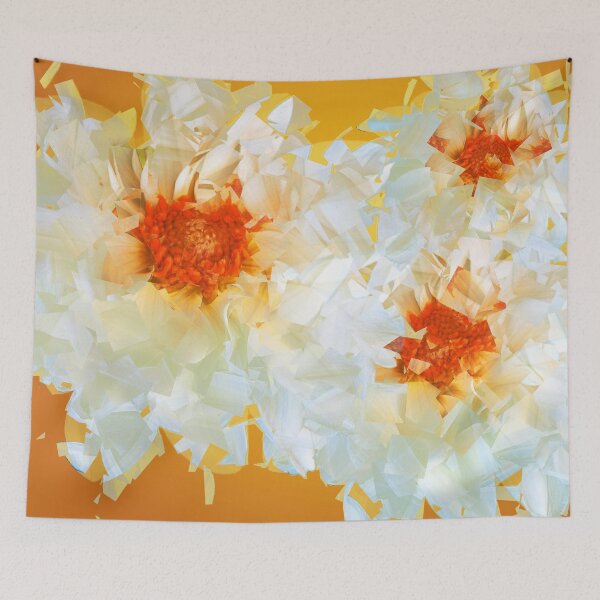 Item preview, Flowers White Orange Cubist designed and sold by miraminerva09.