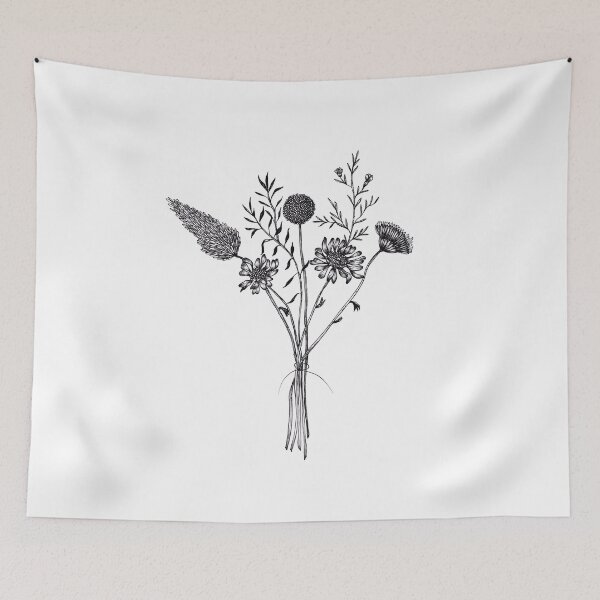 Item preview, botanical line drawing designed and sold by ku-qu.