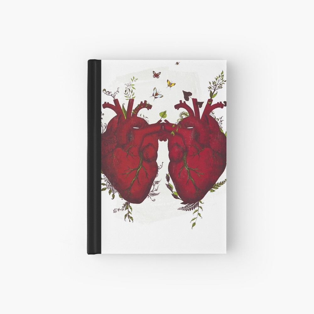 two hearts beating as one Hardcover Journal
