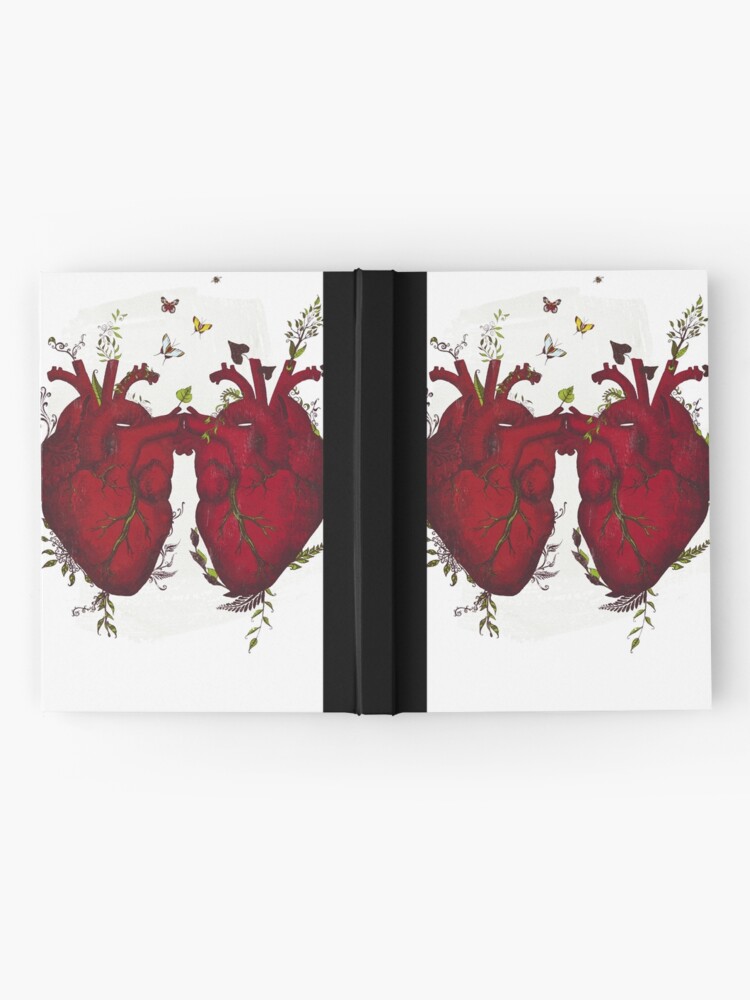 Alternate view of two hearts beating as one Hardcover Journal
