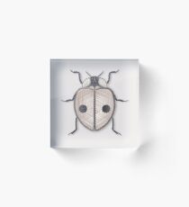 LadyBug - White Acrylic Block
