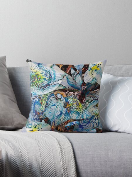 Item preview, light blue shapes movement abstract art designed and sold by BBS ART.