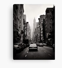 Manhattan Avenue in Schwarz und Weiß Leinwanddruck