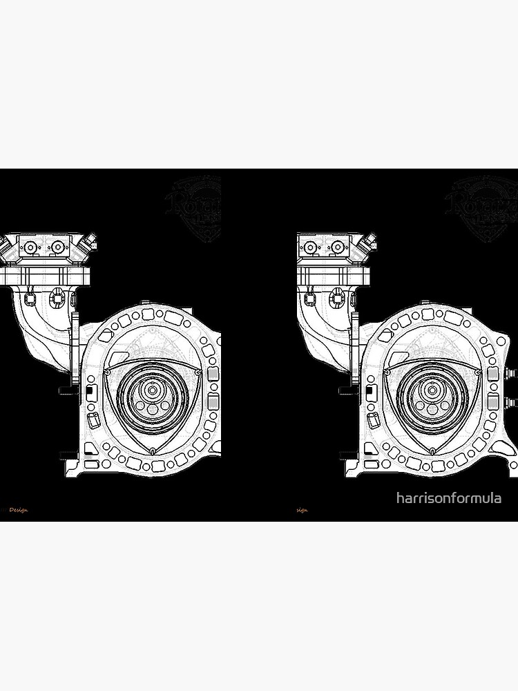 "Mazda Rotary Engine Blueprint for Power 13B" Hardcover Journal for