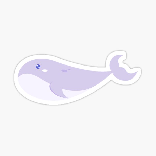 Whale Cartoon Sticker By Kingclothes Redbubble