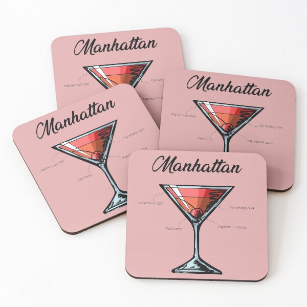 Item preview, Manhattan Cocktail Recipe designed and sold by HuckleberryArts.