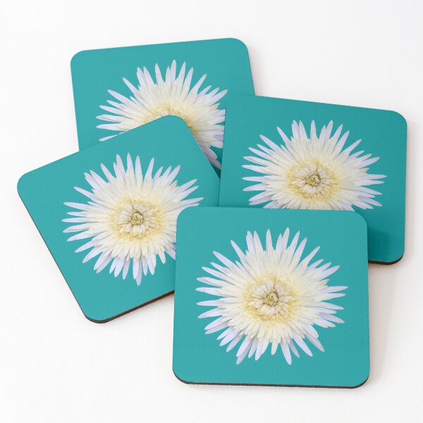 Item preview, White Gerbera on Light Viridian Green designed and sold by STHogan2.