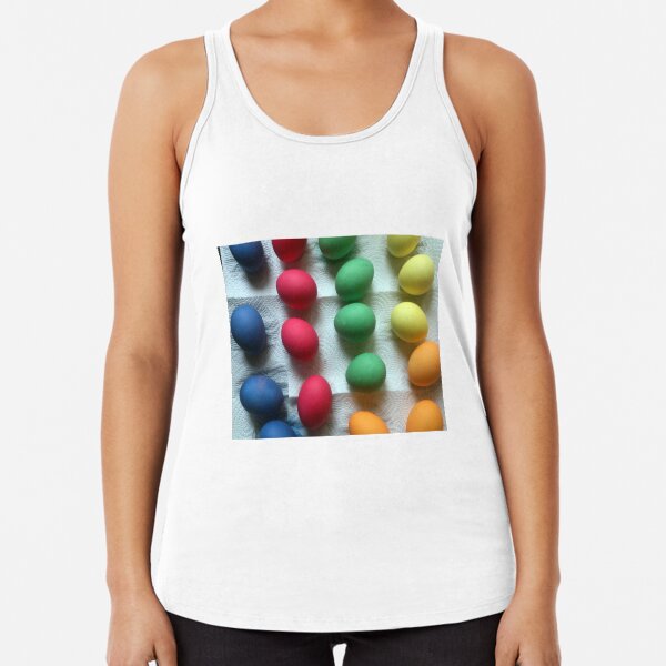 Freshly colored Easter eggs Racerback Tank Top