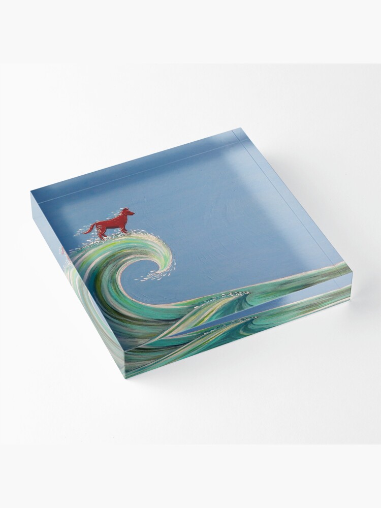 Alternate view of Red Dog Surfing Acrylic Block