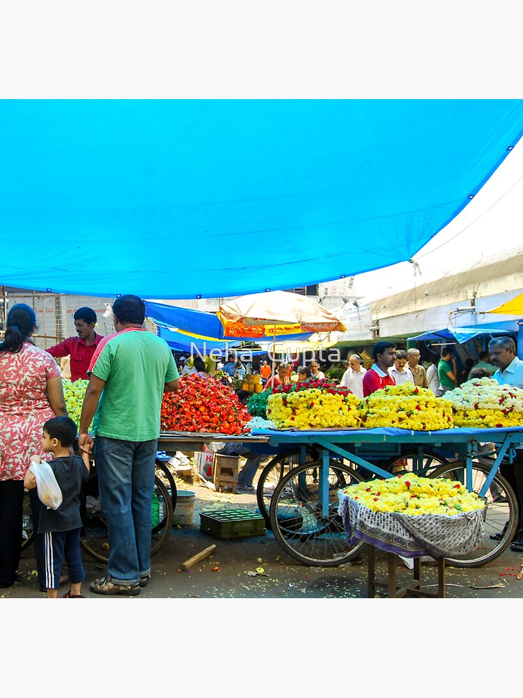 "Flower Market, Bangalore, India" Sticker by nehagupta Redbubble