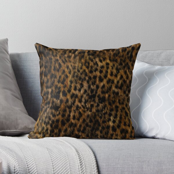 Leopard Fur Pillow, Springbok Skin 16x16 40x40cm For Sale at 1stDibs