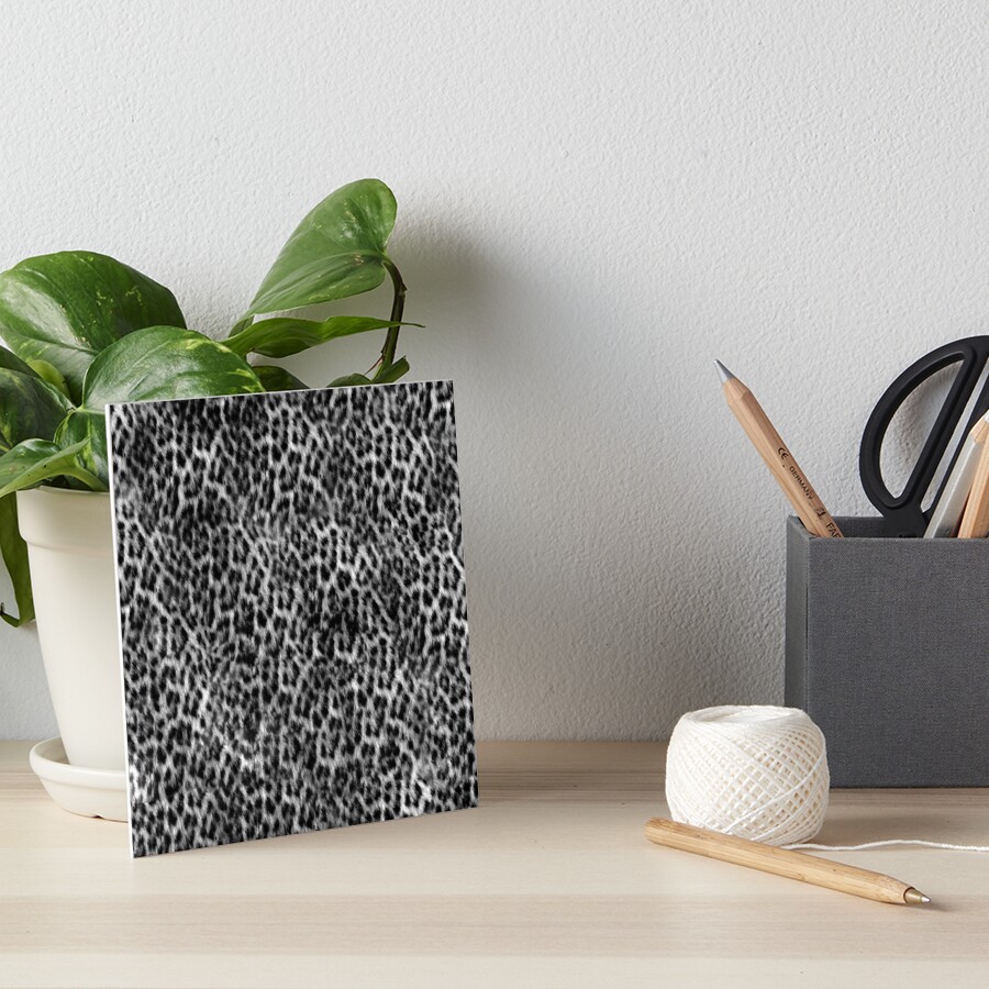 Cheetah Fur Texture - Black and White Pillow