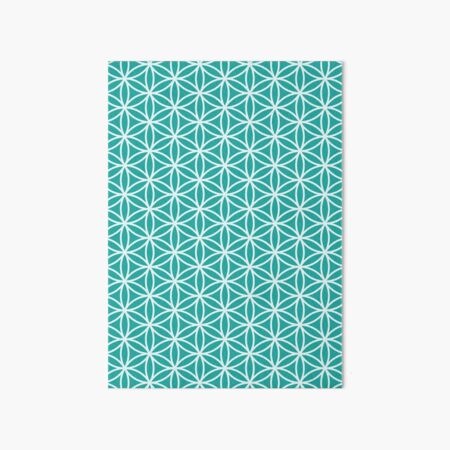 Flower Of Life - Sacred Geometry Pattern (Turquoise) Art Board Print
