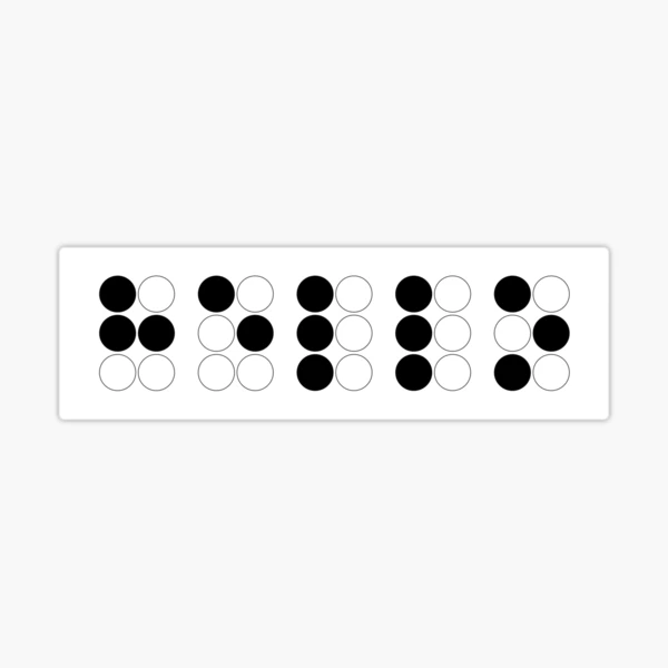 Braille alphabet hello Sticker for Sale by tony4urban