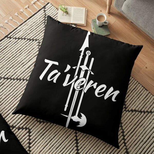 Ta'veren Weapons (with text) Floor Pillow