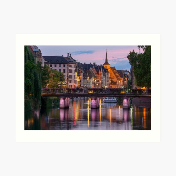 Strasbourg la nuit Impression artistique