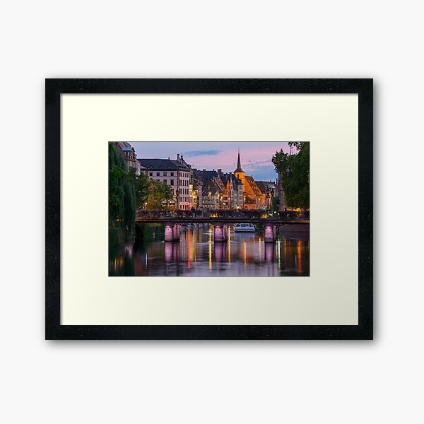 Strasbourg la nuit Impression encadrée