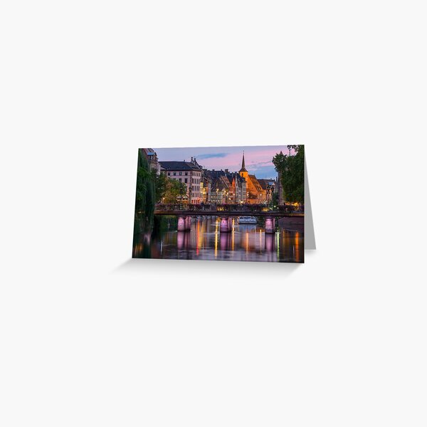 Strasbourg la nuit Carte de vœux
