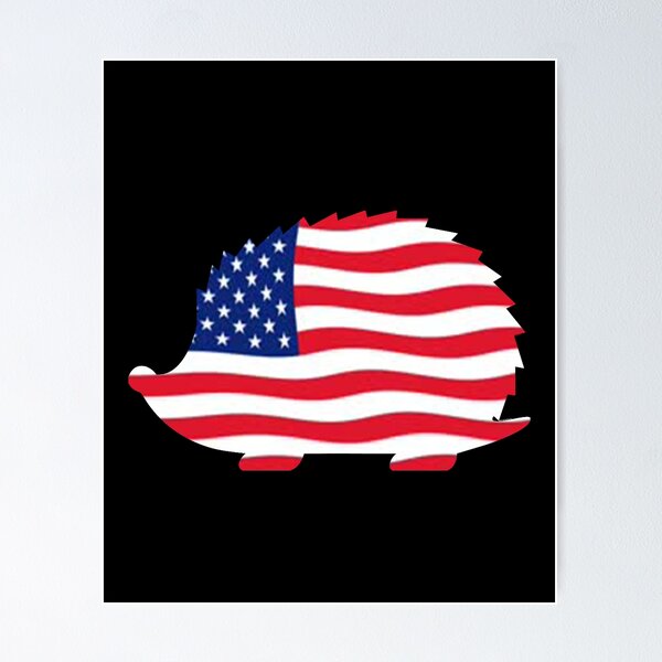 Item preview, Patriotic Proud US USA Hedgehog designed and sold by Whynot123.