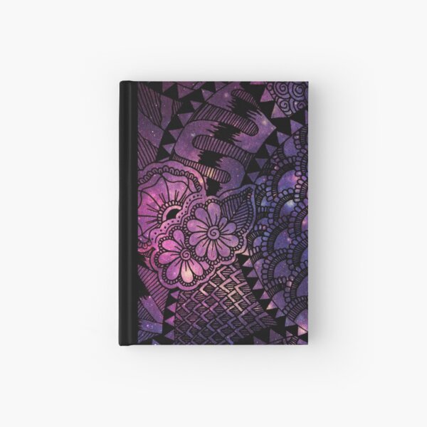 Space Floral Hardcover Journal