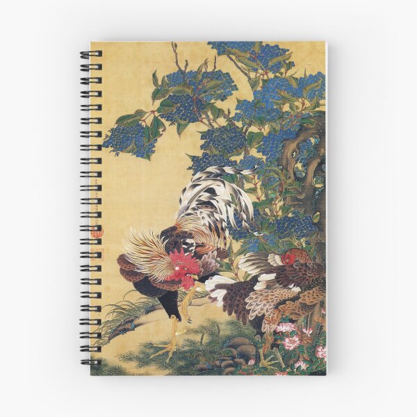Item preview, Rooster and Hen with Hydrangeas by Ito Jakuchu designed and sold by topower.