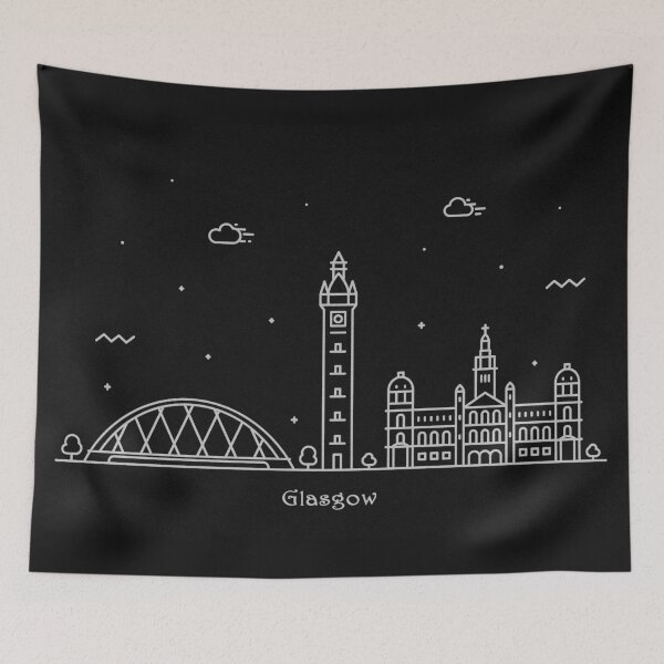 Item preview, Glasgow Skyline Minimal Line Art Poster designed and sold by A Deniz Akerman.