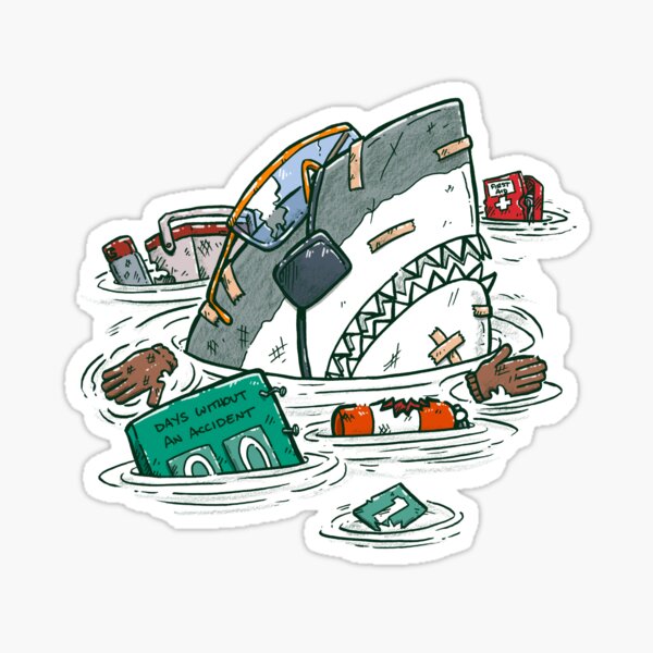 Safety Third Shark Sticker
