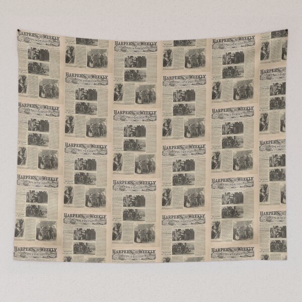 Item preview, Harpers weekly Vintage page - Allow me to Examine the Young Lady designed and sold by Vintage Designs +.