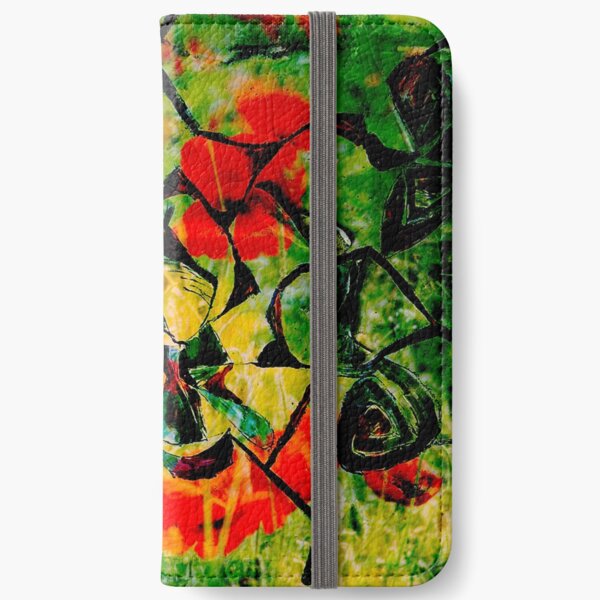 flowery abstract meadow iPhone Wallet