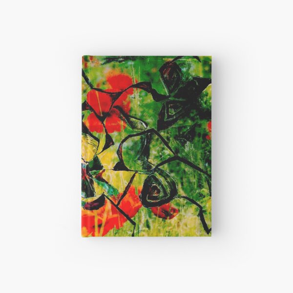 flowery abstract meadow Hardcover Journal