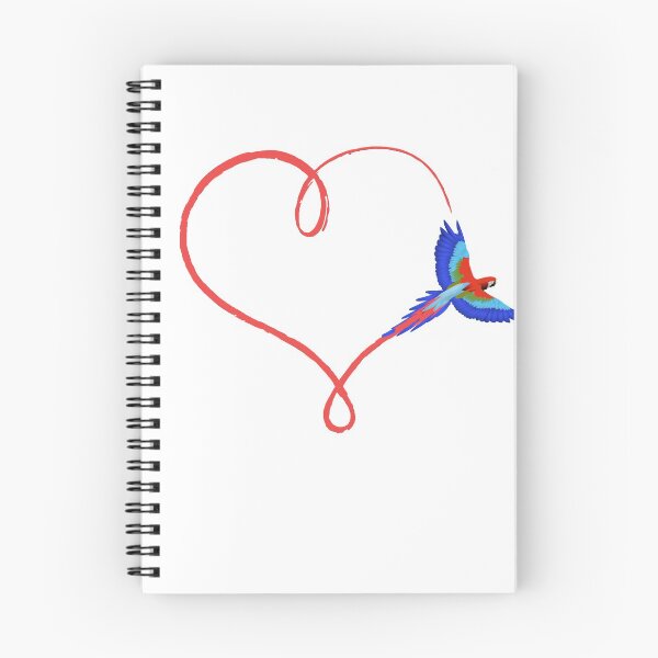 Item preview, Heart parrot ara love trajectory gift designed and sold by BornDesign.
