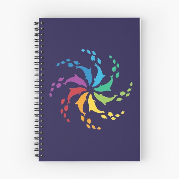 Item preview, Color: Dolphin Rainbow Pinwheel designed and sold by Peppermint Narwhal.